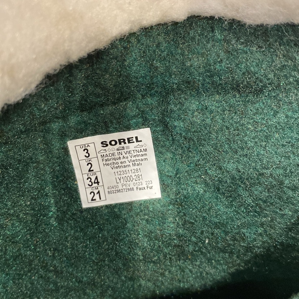 NWT Sorel Caribou Winter Waterproof Boots Youth 3 1123511 Faux Fur FLAWS  No Box - Picture 5 of 17